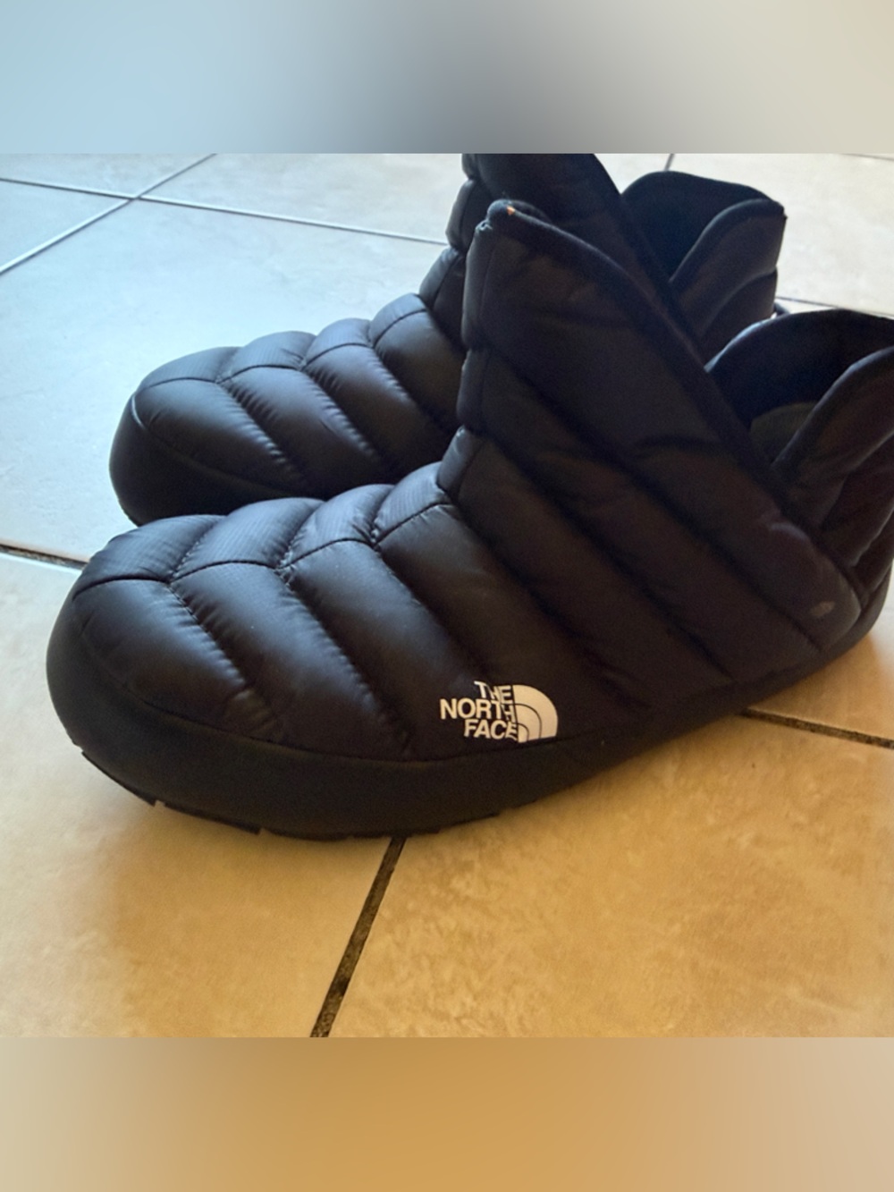 The North Face Black Quilted Insulated Slip-On Booties